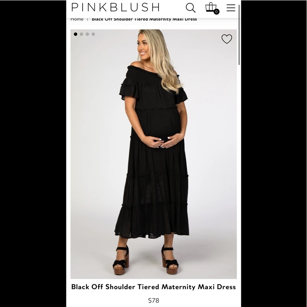Pink blush maternity dress